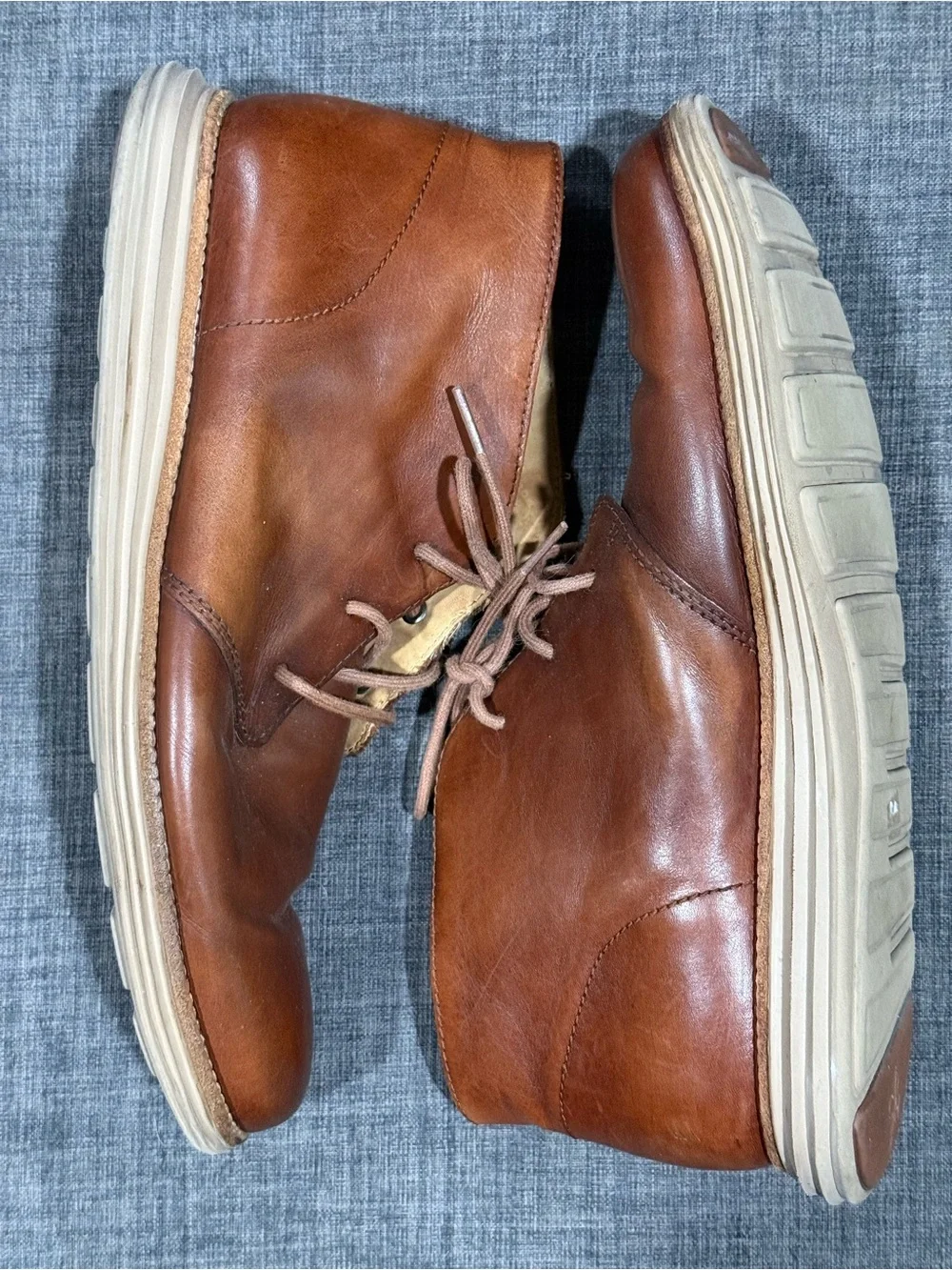 Men's Cole Haan Brown Leather Chukka Boots - Classic Lace-Up Style